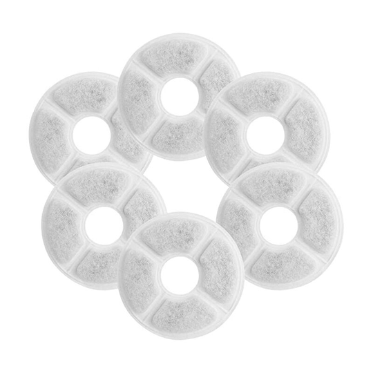 Ilovemilan - Pet Fountain Automatic Water Dispenser Filters, Cat Flower Fountain Activated Carbon Drinking Water Fountain Replacement Filters (6-Pack)