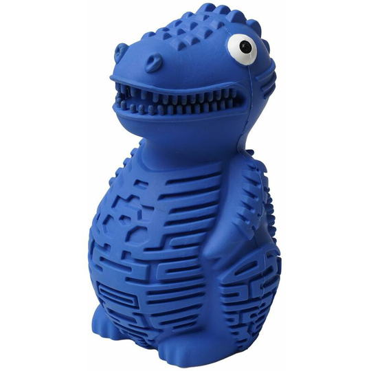 Indestructible Pet Dog Toy, Durable Crocodile Shaped Rubber Chew Toy, Interactive Toy for Small & Medium Dogs, Teeth Cleaning Toy, Green(Navy blue)