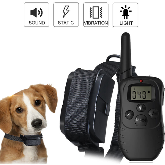 Dog Training Collar with Remote Dog Shock Collar Sound Vibration Shock Light 984Ft Remote Range 1-100 Shock Levels Dog Training Set