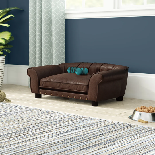 Longworth Dog Sofa in Pebble Brown