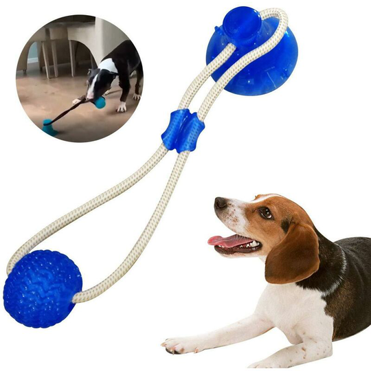 Dog Toys Interactive Suction Cup Push Tpr Ball Toys Pet Puppy Molar Bite Toy Elastic Ropes Dog Tooth Cleaning Chewing Supplies