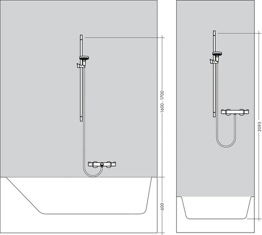 Thermostatic Shower with Handheld Shower Head