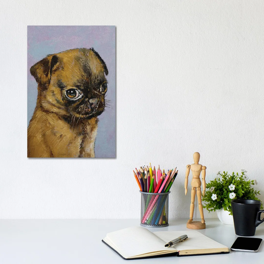 Pug Puppy by Michael Creese - Wrapped Canvas Gallery-Wrapped Canvas Giclée
