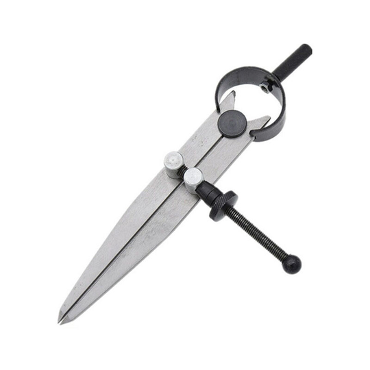 Compass, Carbon Steel Leather Compass, Rotating Scratched Leather for Scoring Edges (Black 100mm) - Muff