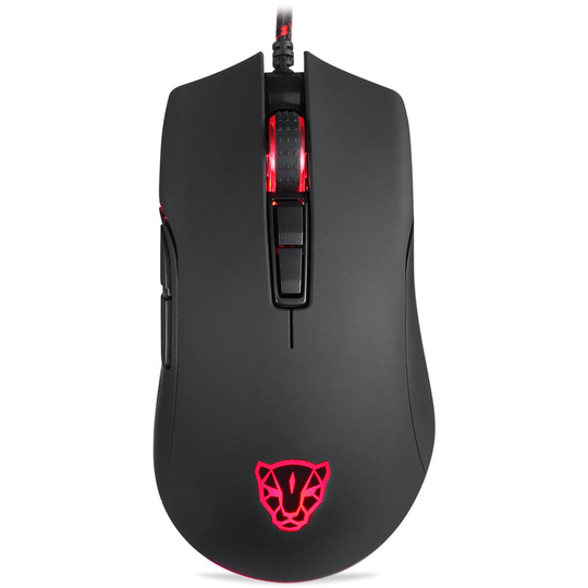 V70 usb Wired Gaming Mouse rgb Mouse Ergonomic Design 8-gear Adjustable dpi Wide Compatibility Pink, Black - Black - Motospeed