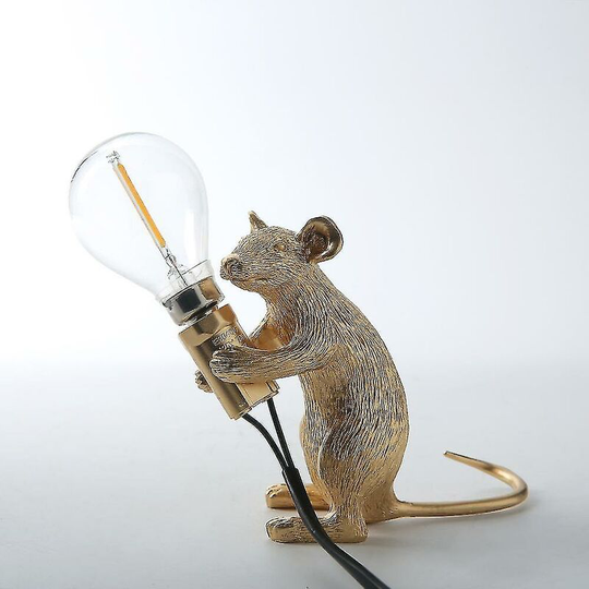 Resin Gold Mouse Table Lamp Led Scandinavian Children's Night Light