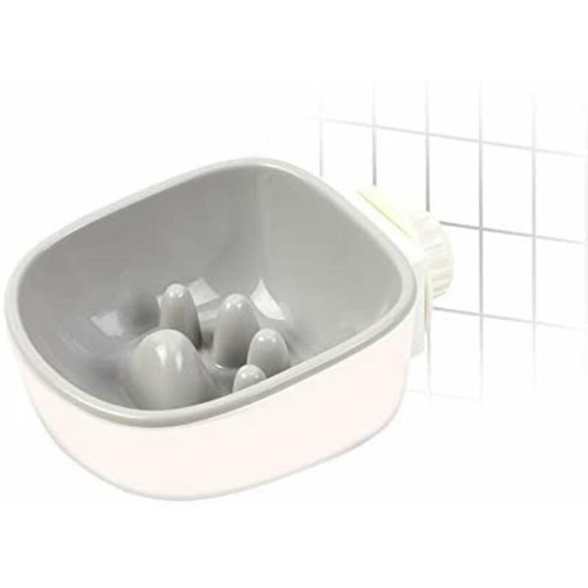Removable Slow Feeder Pet Cat Bowls, Hanging Plastic Cat Food Cage Container