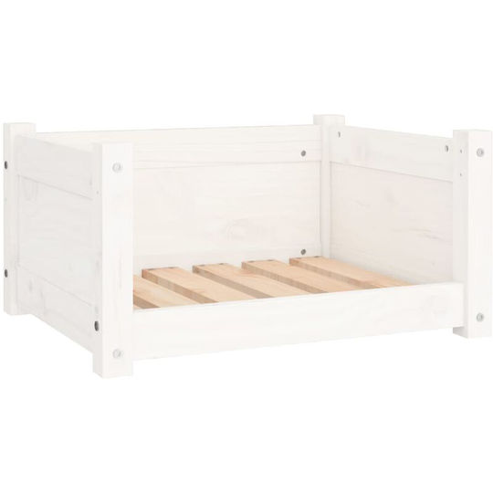 Dog Bed White 55.5x45.5x28 cm Solid Pine Wood Vidaxl White