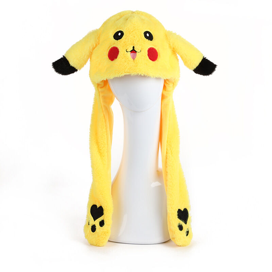 Plush toy cartoon light Pikachu creative flash shaking hat new gift doll