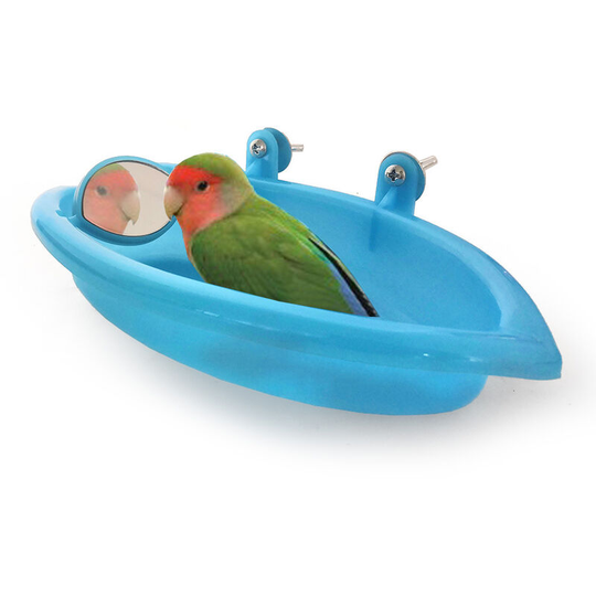 Bird Bath with Mirror for Cage Parrot Bird Bath Accessories