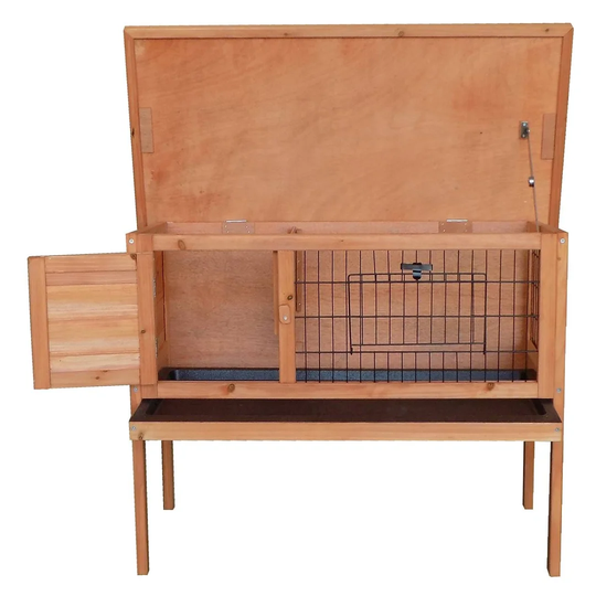 RECTANGLE RABBIT HUTCH NATURAL WOOD