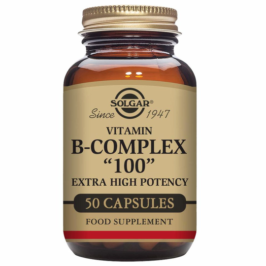 Solgar Vitamin B-Complex "100" Extra High Potency Vegetable Capsules - Pack of 50