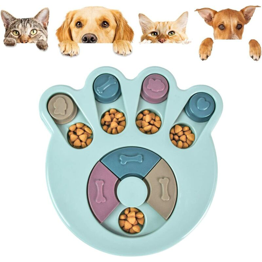 Puzzle Feeder Toy, Dog Puzzle Slow Feeder Toy, Intelligence Dog Game, Educational Interactive Dog Toy, Dog Feeder with Treat Dispenser-A