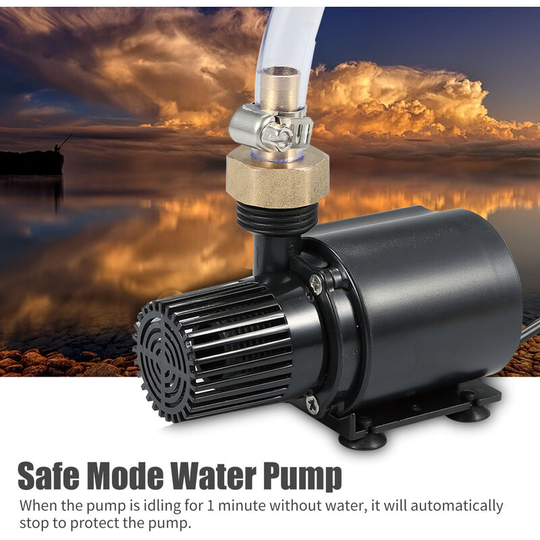 DC12V Micro Brushless Water Pump Waterproof Submersible Pump 800L/H 15W Lift 16.4ft with Fastening - without Plug