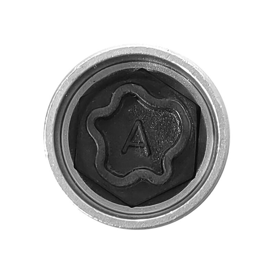 Anti-theft Screw Socket Wrench Tool Security Master Locking Wheel Nut Key 801 / a 17mm Socket Replacement for Audi A6 A3 A4 A5 tt Silver