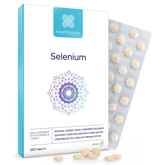 Healthspan Selenium, 240 Tablets, Hair, Nails & Skin Health, Vegan