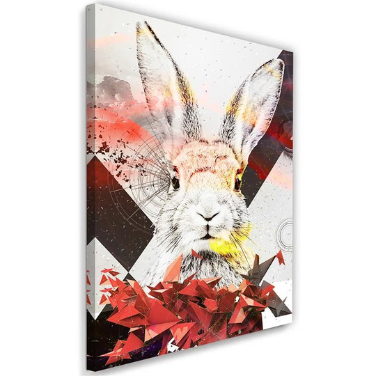 Canvas Print Abstract Colourful Rabbit