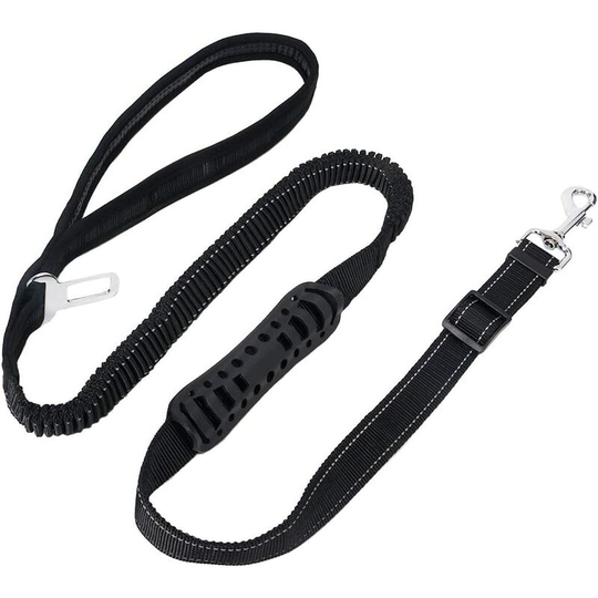 Thsinde - 2-in-1 dog car seat belt + leash, heavy duty dual purpose adjustable car seat belt tether and 4 feet reflective pet walking belt durable
