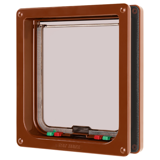 Closer Pets 221 Large Cat Flap - Brown Cat Flap