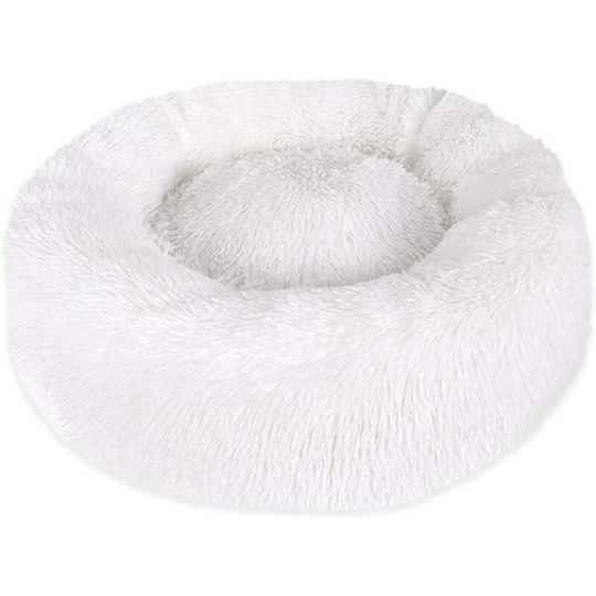 Baskets Dog bed, pet bed, cat bed, dog sofa, cat sofa, fluffy pillow, soft and washable for cats and dogs white 60cm