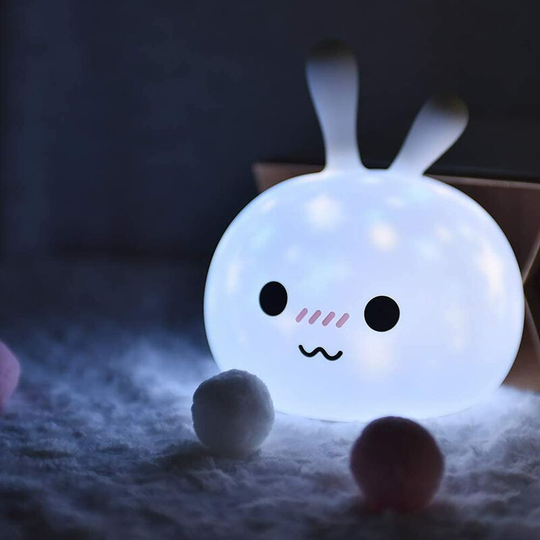 Einemgeld - Bedside Lamp for Child / Baby - Nomadic Rabbit Night Light with Starry Patterns Wireless Colors Effects Adjustable led