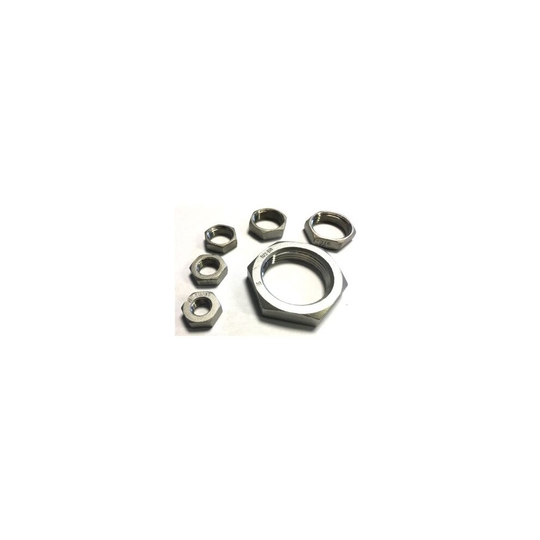 BSP 3/4 Inch Hexagon Lock Nut / Back Nut T316 (A4) Marine Grade Stainless Steel - Taper Thread