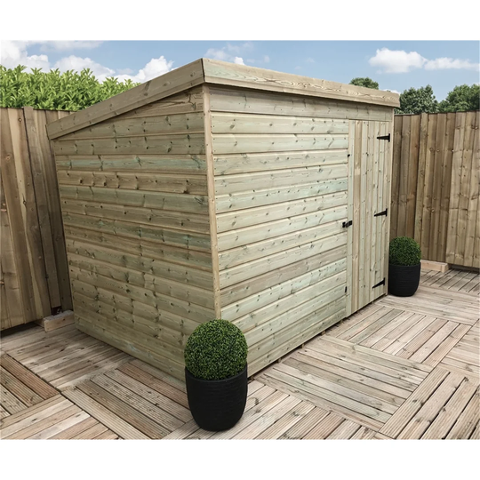 Soluri 7 ft. W x 7 ft. D Solid Wood Garden Shed