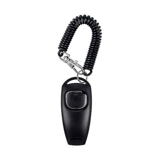Two in One Clicker Pet Training Clicker Animal Clicker Whistle Dog Training Whistle Yellow