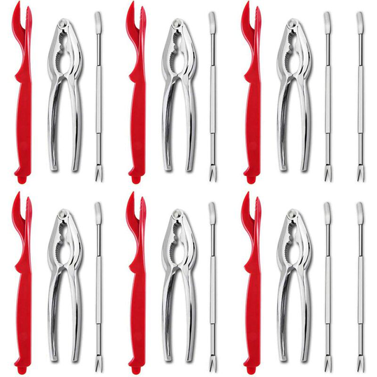 20 pcs Seafood Tools Set Including 8 Forks, 6 Crab Crackers and 6 Lobster Shellers Nut Cracker Set