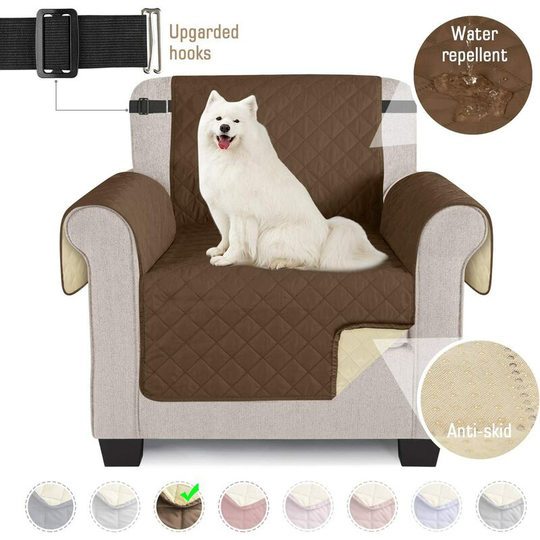 Sofa Covers Waterproof Sofa Throws With Elastic Straps Non-slip Foam For Living Room Dog Protection Protect co.ukom Pets, Splashes, Wear & Cracks