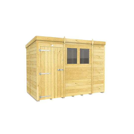 (5ft x 9ft Single Door With Windows) Pent Shed 5ft x 9ft Fast & Free 2-5 Days Nationwide Delivery