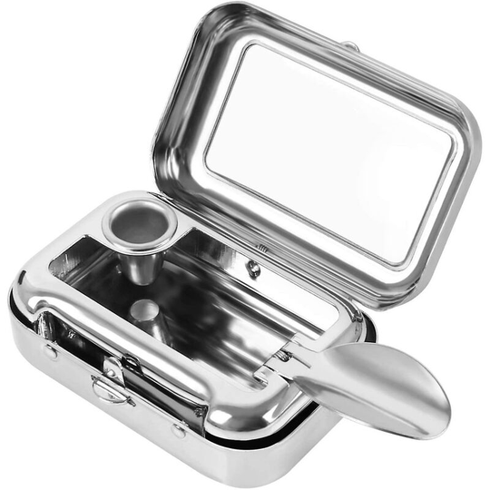 Portable mini travel metal square pocket outdoor travel tasteless ashtray