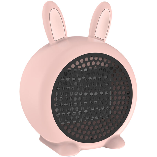 Superseller - Mini Rabbit Design Small Portable 800W Electric Space Heater Tip-Over Switch and Overheat Protection Sensor Low High Grade, Pink - Pink