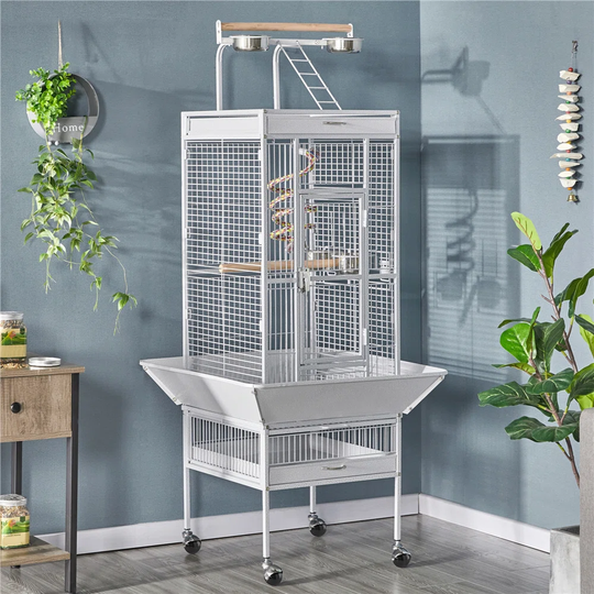 Donato 156Cm Steel Play Top Floor Bird Cage with Wheels