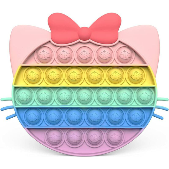 Briday - Push Pop Bubble Fidget Toy, Sensory Fidget Toys for Kids Adults, One Side Louder Push Bubbles Pop, Fidget Popper Stress Reliever Toys-Hello
