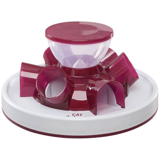 Trixie - Cat Activity Tunnel Feeder Strategy Game Red Red