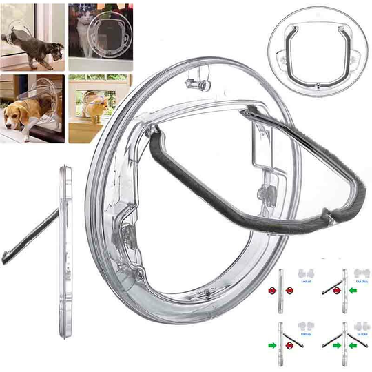 The new pet door, suitable for cats and dogs, transparent, 30 * 30 * 4CM