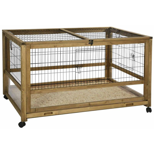 Kerbl - Small Animal Cage for Indoor Space 116x75x70 cm Wood Brown Brown