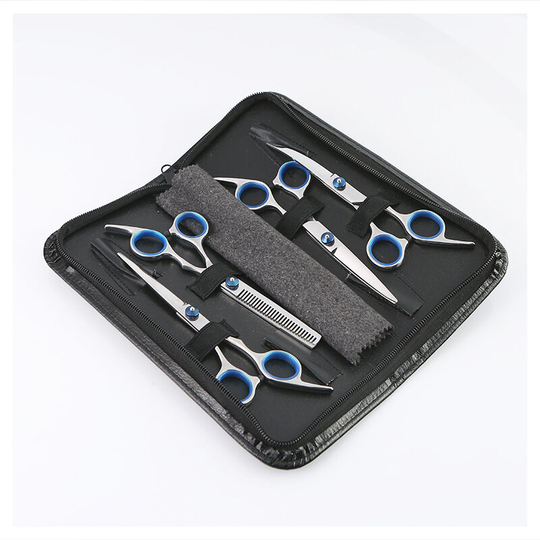 Dog and Cat Grooming Scissors, Professional 4 Piece Grooming Scissors, Stainless Steel Hair Clipper Kit