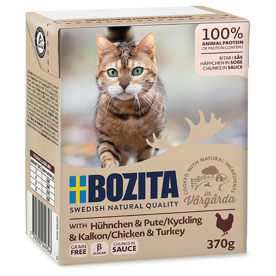 Bozita Chunks in Sauce Mega Pack - Chicken & Turkey (36 x 370g)
