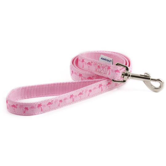 Flamingo Dog Lead (1m x 19mm) (Pink) - Pink - Ancol