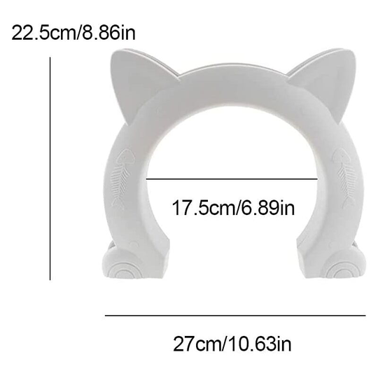 Chattiere Porte Chat Kitten Interior Door Hollow Hole Doorindoor Cutout Cat Door Passage Cat Corrido for Small Medium Sized Cats White