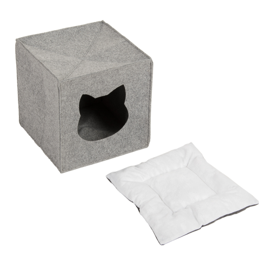Felt Cat Den for Shelves - 33 x 33 x 33 cm (L x W x H)
