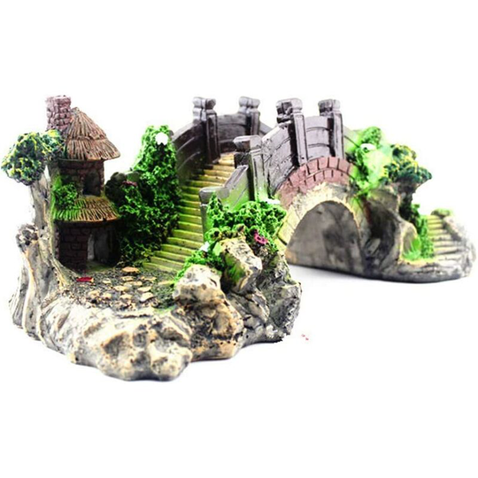 Resin Fish Tank Arch Bridge Artificial Bridge Model Fish Tank Aquarium Sand Table Decoration, Aquarium Jewelry Resin Bridge Fish Tank Landscape