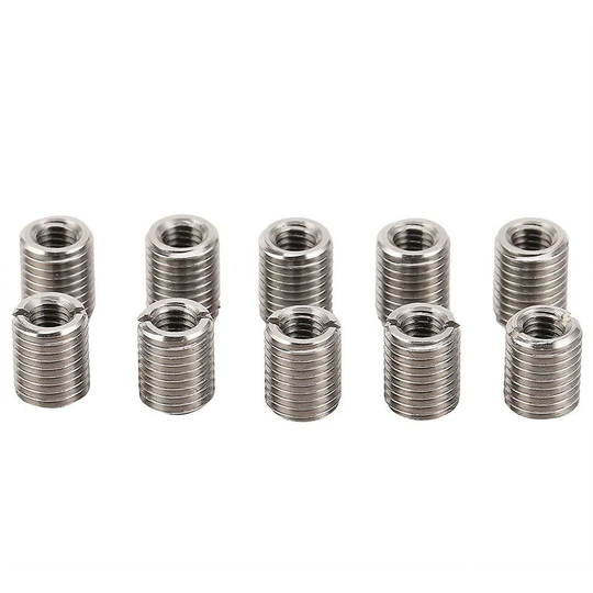 Joorrt - 10pcs M5 Outer M8 Inner Slotted Repair Nut Length 10