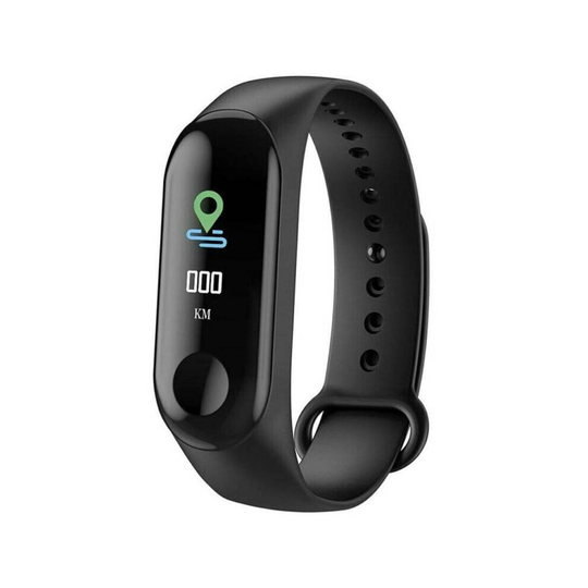 (Black) Smart Watch M4 Heart Rate Blood Pressure Fitness FIT#BIT Sport Tracker Wristband