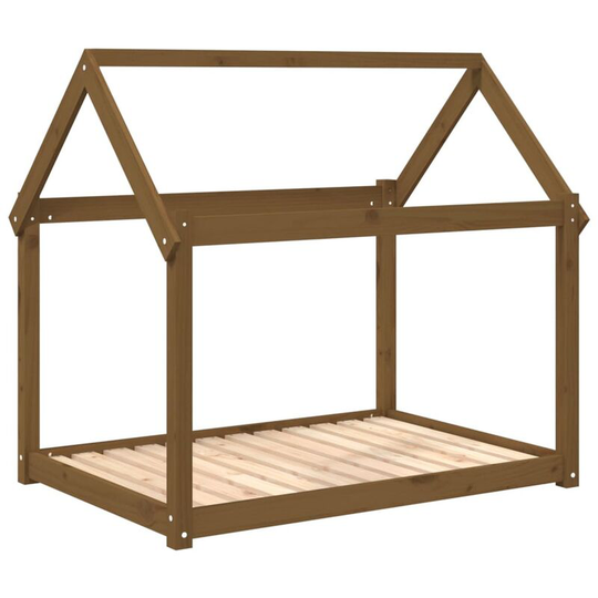 Dog Bed Honey Brown 111x80x100 cm Solid Wood Pine vidaXL - Brown