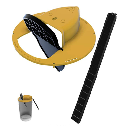 Denuotop - Rodent Control Mouse Trap, Flip n Slide Bucket Lid Mouse Rat Trap, Mouse Rat Trap Automatic Reset, High Sensitivity, for Mice, Pests