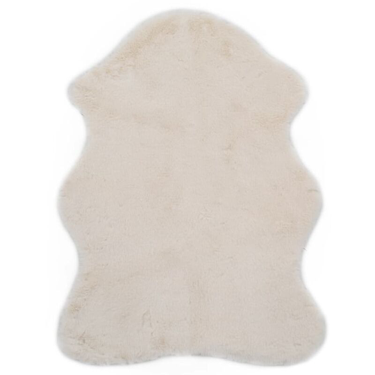 Rug 65x95 cm Faux Rabbit Cream Vidaxl Cream