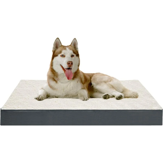 Dog Bed for Large Dogs, Orthopedic Foam Mattress - Dog beds - 91cm * 69cm * 8cm, Grey - Grey